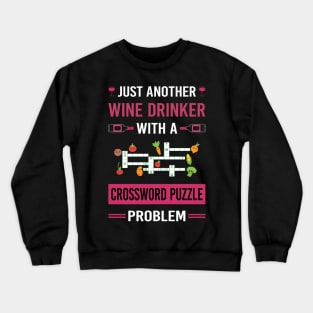 Wine Drinker Crossword Puzzles Crewneck Sweatshirt